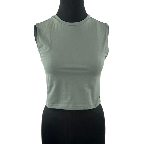 Reebok Core IO Green High Neck Crew Sleeveless Top Cropped Tank Active XS 4-6 - Picture 1 of 8
